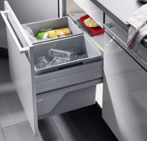 Kosz na śmieci PODWÓJNY do szafki min. 500 mm, Hailo Euro-Cargo-S 3610-52, 1 x 19 i 1 x 30 litrów HÄFELE 502.73.904