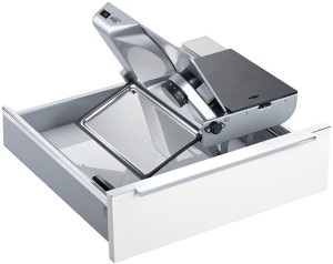 KRAJALNICA ELEKTRYCZNA PRAWA 230V/65W, do szerokości szuflady min. 450 mm, SREBRNY METALIK HÄFELE 530.81.900